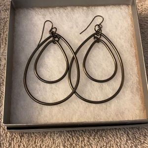 Dark metal earrings